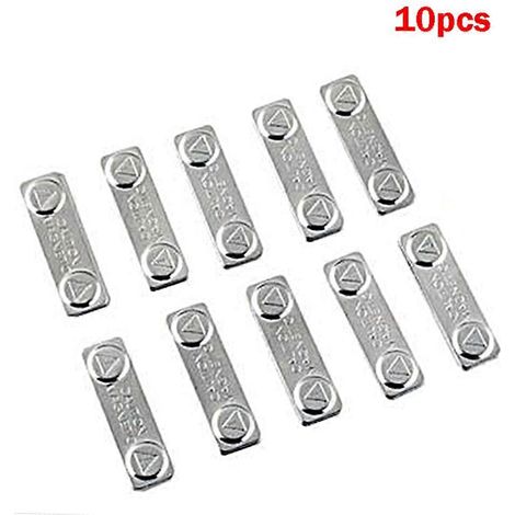 Ecleanfy - Lot de 10 porte-badges magnétiques résistants avec attache métallique pour cartes d'identité. (1/5)