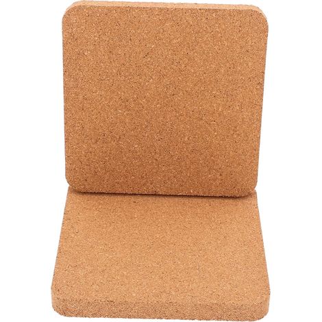 Lot de 2 Panneaux de Liège Épais 6 X 6 Pouces en Liège Naturel pour Tableau D'affichage Mural, Protection Murale et Décoration Créative pour Bureau et Loisirs (1/5)
