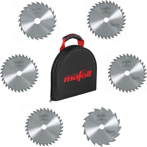 Mafell Sägeblatttasche TZ-SBT250 095260 + 6x HM-Sägeblätter 185 x 20 mm WZ (1/2)