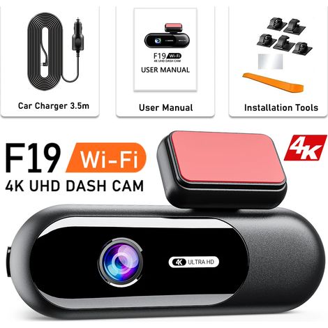 Caméra embarquée (carte SD 128 Go) avec enregistrement vidéo 4K ultra haute définition et vision nocturne HDR (1/5)