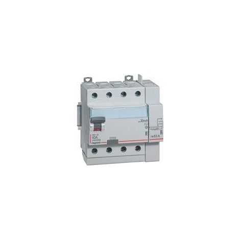 Legrand – Interrupteur différentiel tétrapolaire 63A type AC 30mA – Protection 4P – Rail DIN – Sensibilité 30mA – Calibre 63A