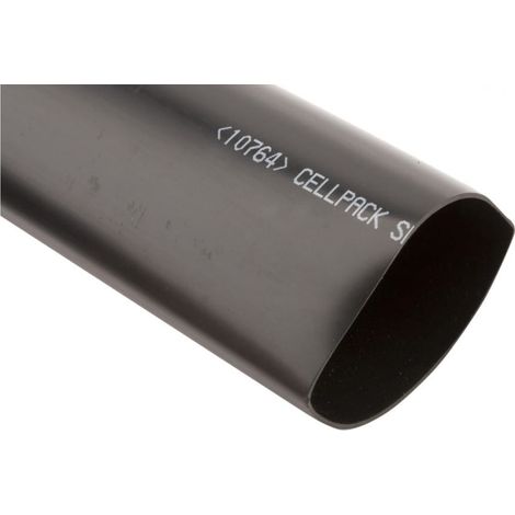 Wärmeschrumpfschlauch, mit Klebstoff verdickt, schwarz, SRH2 63-19 1000 mm, 135859