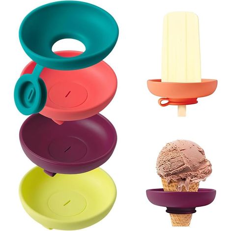 4 stampi per cubetti di ghiaccio, stampi per cubetti di ghiaccio per bambini, tazze per cubetti di ghiaccio in silicone, porta cubetti di ghiaccio a tenuta stagna (1/4)