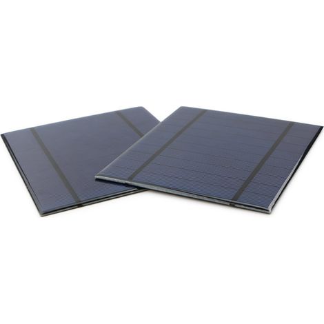 2pc 3W 5V Mini Cellule Solaire Encapsulé Résine Epoxy Panneau Solaire DIY Kit de Chargeur de Batterie pour Batterie LED 130x150mm (Panneau Solaire Seulement) (1/5)