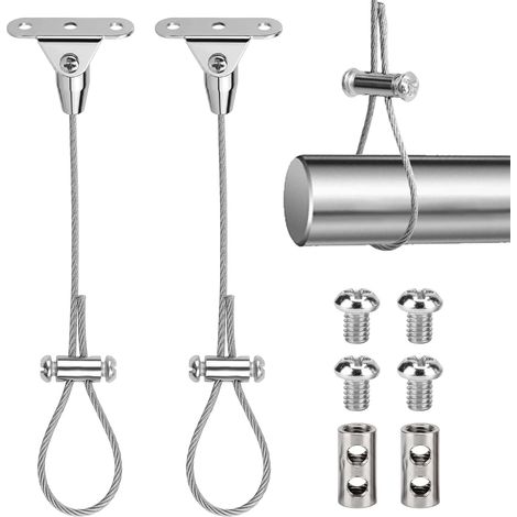 2 Pièces Support de tringle à rideau courbée en acier inoxydable Réglable jusqu'à 150 cm pour Tringles Droites Courbées Inoxydable anti-affaissement Pour aux installations de douche dressing (1/5)