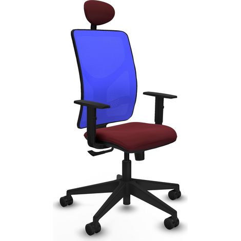 Silla de oficina piqueras y crespo Motilla azul cuero sintético (1/2)