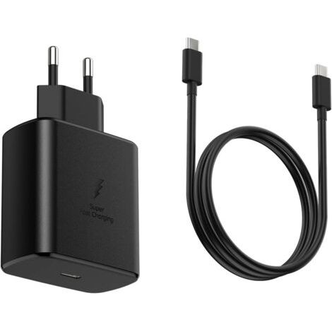 Chargeur ultra rapide 45 W pour Samsung Galaxy S25, S24, S23, S22 Ultra Plus, iPhone, MacBook, adaptateur secteur international, USB-C, chargeur mural (1/4)