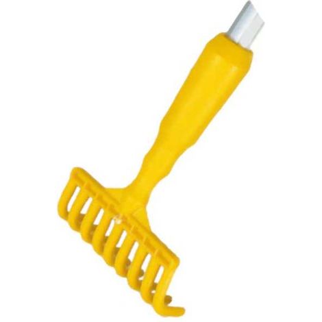 Peine de oliva con mango moldeado de 14 cm y 9 dientes