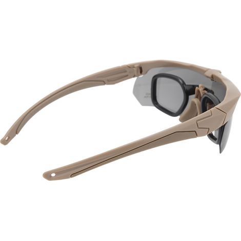 Lunettes de tir, protection UV, style militaire, coupe-vent et anti-poussière, demi-monture, pour hommes et femmes, couleur kaki. (1/5)