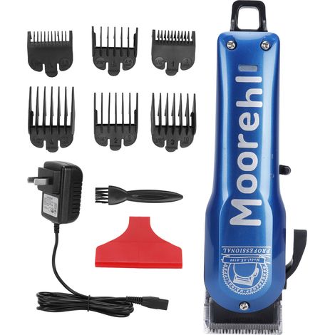 Tondeuse à cheveux professionnelle homme, rechargeable, set de coupe électrique avec adaptateur US 110-240V (1/5)