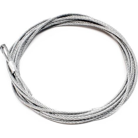 1 - Câble En Acier - Pièce Détachée - Pour Lève-panneaux XXL - Résistance Mécanique Élevée - Travaux De Plâtre Et Bois - Argent - 400x0,4 cm (1/5)