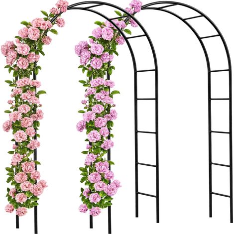 GARDEBRUK® Rose Arch Metal Trellis Garden Archway Climbing Plants Arbour Obelisk 2x rose arch