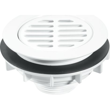 McAlpine SWHF1-WH High Flow Shower Waste: 113mm White Plastic Flange x 56mm Tail: Top Access: Backnut Model