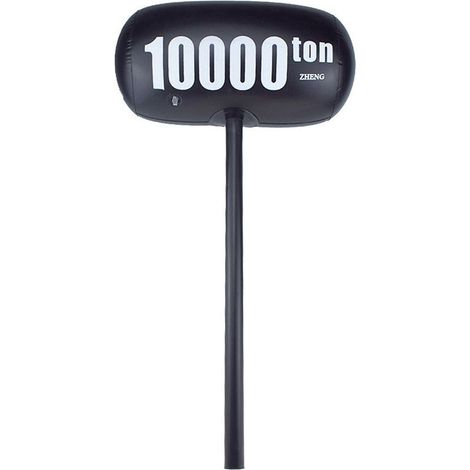 Aufblasbarer Hammer – PVC – Für Outdoor-Spiele, Pool, Strand – 35 x 16 cm – Schwarz – 1 Stück (1/5)