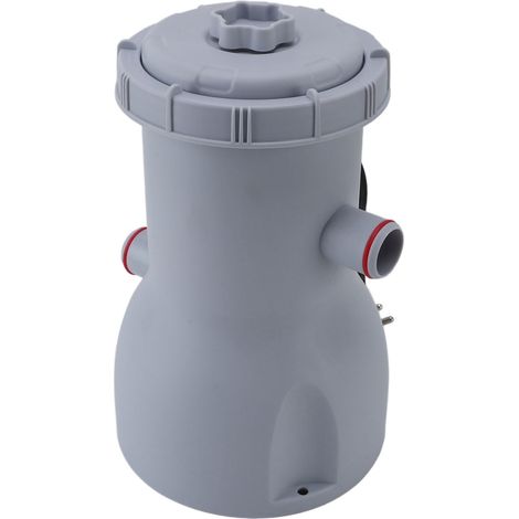 Pompe à filtre à cartouche transparente 35 W pour piscines hors sol Débit de 530 GPH Filtration à circulation améliorée Clarté de l'eau Prise UE 220 V (1/5)