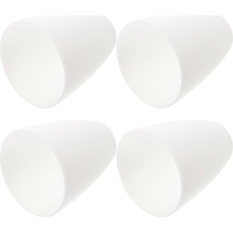 Lot de 4 abat-jour simples en plastique blanc pour lustre ou lampe de maison (1/5)