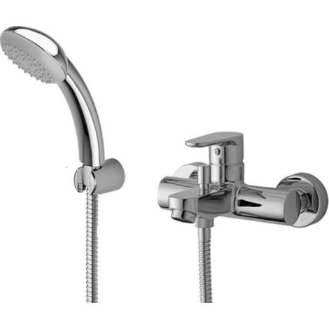 MISCELATORE MONOCOMANDO VASCA CON SUPPORTO LINEA GREEN Cromo