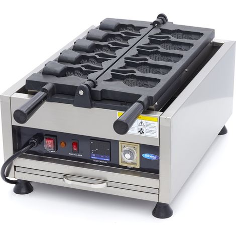 Gaufrier - 5 formes de Taiyaki / poisson - Rotative - Numérique - Maxima