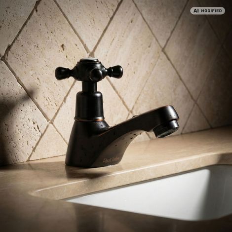 PaulGurkes Robinet d'eau froide Nostalgie Noir Retro