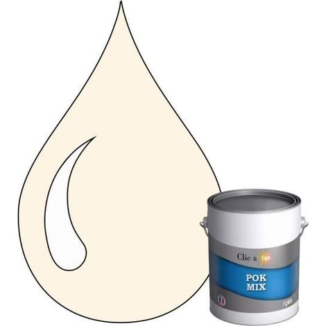 Peinture d'Accroche et Finition 2 en 1 - POK - POK MIX - Acrylique Satinée - 1L - RAL 9001 (1/4)