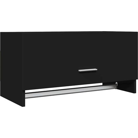 Maison Exclusive - Armario de madera contrachapada negro 70x32,5x