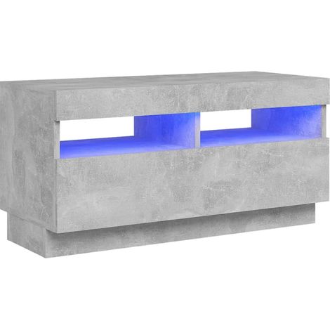 Mobile TV multimediale scaffale per televisione televisore buffet sala da pranzo soggiorno camera da letto con luci a LED 80 x 35 x 40 cm grigio 020026618