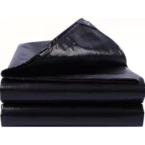 Bâche noire renforcée lourde - 260 GSM - 2 x 3 mètres (1/4)