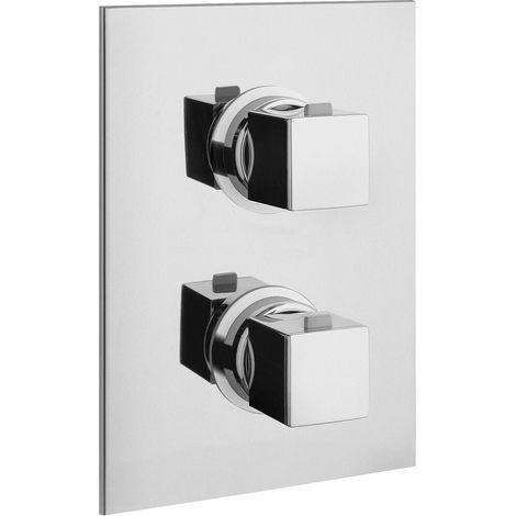 Mitigeur thermostatique de douche à encastrer DIMY, 2 voies, chromé