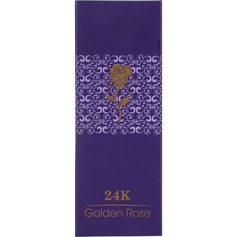 Rose artificielle en feuille d'or 24 carats, cadeau romantique pour la Saint-Valentin, décoration de table (dorée) (1/5)