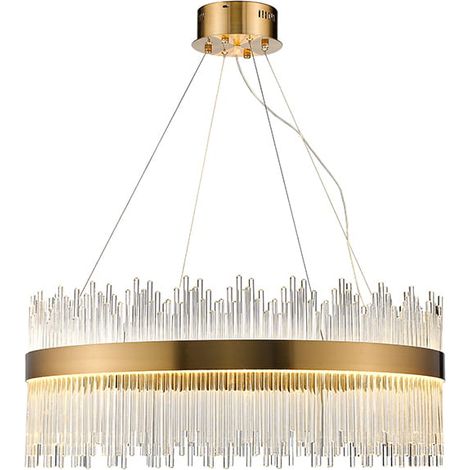 Delhi Crystal Rods - Lampadario 600x260 mm, LED 35W, Ottone (1/2)