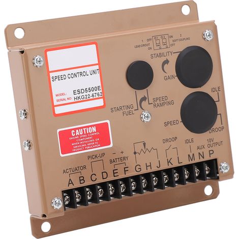 Régulateur électronique de vitesse de ralenti ESD5500E pour groupe électrogène diesel, démarrage progressif, 12 V/24 V CC (1/5)