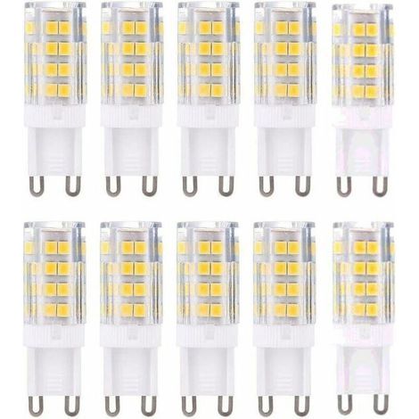 Packung mit 10 G9 LED-Lampen, warmweiß 3000 K 5 W entspricht 40 W Halogenlampen 420 Lumen nicht dimmbar. (1/4)