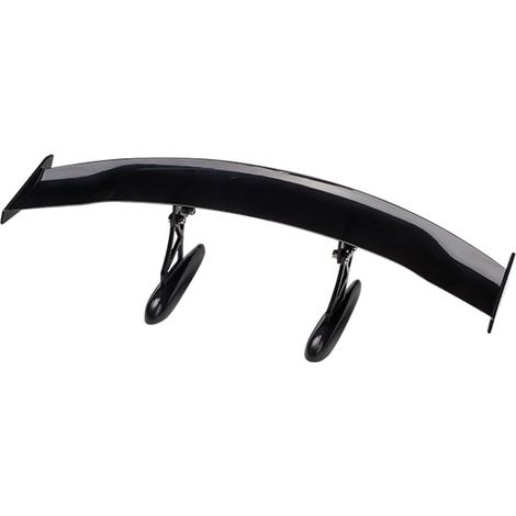 Mini Spoiler Arrière de Voiture, 30 cm Universel Aileron en Caoutchouc Autocollant pour Voiture, Montage Non Destructif Décoration Extérieure Auto (Noir Brillant) (1/5)