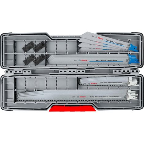 Bosch PRO TOUGH BOX Estuche 16 hojas sierra sable demolición