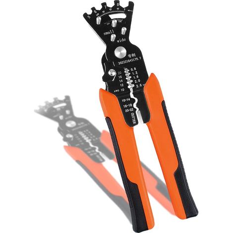 Pince à Dénuder,6 En 1 Outil de Dénudage Automatique,Pour Fils 24-10 AWG (0,2-6,0 mm²),Peut Servir D'enroulement De Fil Spécial,Pince à Dénuder Et à Sertir,Clé à Molette,Pince Coupant (1/5)