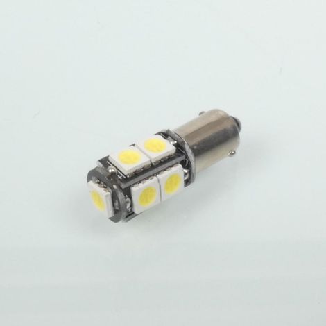 Ampoule LED 12V blanche culot BA9S CANBUS RMS pour moto scooter (1/3)