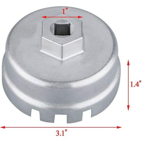 Clé en alliage d'aluminium pour la modification automobile, adaptée au retrait des filtres à huile des véhicules de la série Toyota. (1/5)