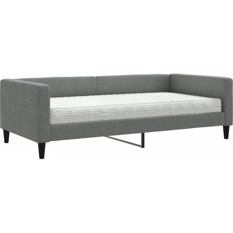 Maison Exclusive - Tagesbett mit Matratze Dunkelgrau 100x200 cm S (1/5)