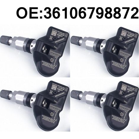Lot de 4 capteurs TPMS (système de surveillance/avertissement de la pression des pneus) pour BMW X1 E84, X3 F25, X4 F26 et Z4 E89 (1/2)