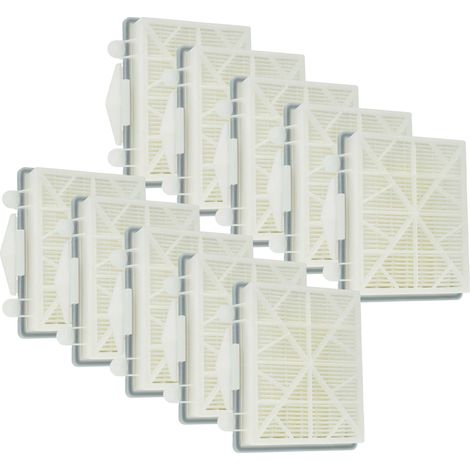 vhbw 10x filtro sostituisce Kärcher EAN 4054278615905, 6.414-760.0, 2.889-286.0 per aspirapolvere - filtro HEPA nero / bianco