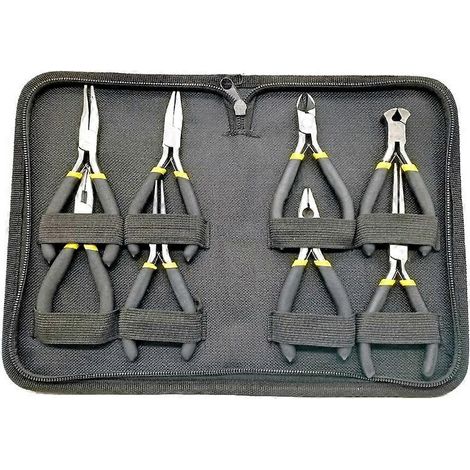 Mini pinces à bijoux, ensemble d'outils pour la fabrication de bijoux, pince en acier pour le bricolage (1/5)