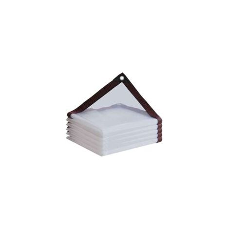 Lona transparente impermeable y duradera, ideal para jardines, resistente a la lluvia, fabricada en vinilo transparente con ojales, perfecta para cubrir gallineros, porches, toldos o el - Crezuo