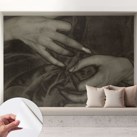Papier peint adhésif autocollant pour salon chambre à coucher peint imprimé Installation facile Matière des mains 208x146 cm (1/5)