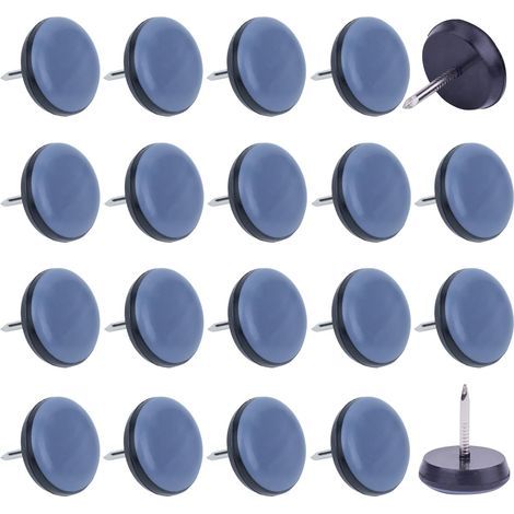 20 Pièces Patins pour Meubles 22mm avec Clous Antirouille VABNEER - Patin Chaise à Clous en Téflon PTFE pour Déplacer Meubles Lourds sans Effort - Protection Sols (1/5)