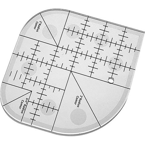JSSEVN - Pcs Curved Angle Cutting Ruler for Sewing Acrylic Patchwork Sewing Ruler Sewing Pattern Patchwork Tool DIY Supplies (1/5)