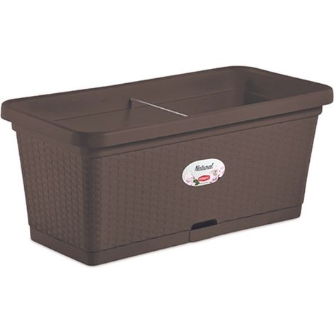 Vaso Natural Rett. Moka 80X40 H 34 Stefanpl (1/6)