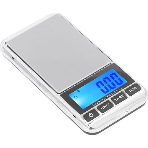 Balance de poche numérique de haute précision, portable, sûre et fiable, mini balance de poche pour bijoux avec écran LCD pour bijouterie et usage domestique, 300 g/0,01 g (1/5)