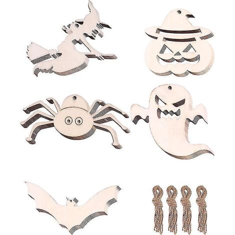 50 découpes en bois pour décorations d'Halloween (1/3)