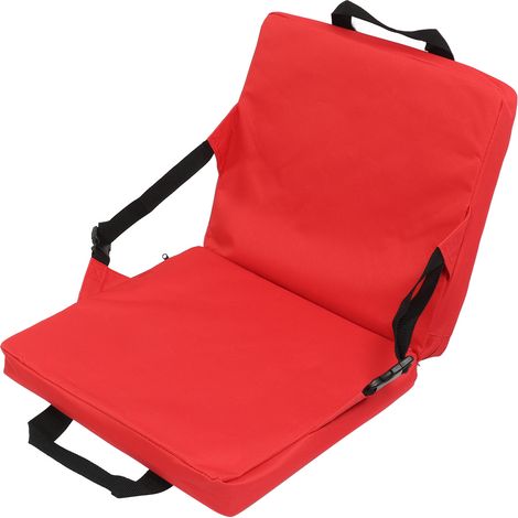 Coussin de chaise extérieur épais, antidérapant, anti-tache, doux et confortable, dossier rouge pour stade, plage et extérieur (1/5)