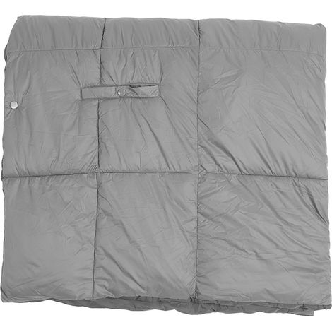 Couverture chauffante USB portable d'extérieur, 3 niveaux de température, châle chauffant pour le camping, le quotidien, le bureau, les études ou la bibliothèque (gris) (1/5)